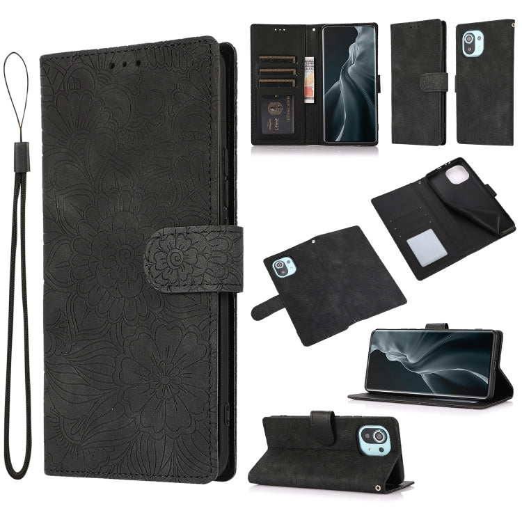 Skin Feel Embossed Sunflower Horizontal Flip Leather Case with Holder & Card Slots & Wallet & Lanyard, For Xiaomi POCO X3 NFC / X3 Pro / X3, For Xiaomi Redmi K40 / K40 Pro / Poco F3, For Xiaomi Mi 10T Lite 5G, For Xiaomi Mi 11, For Xiaomi Redmi Note 9 ...