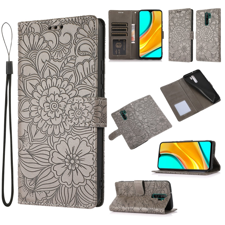 Skin Feel Embossed Sunflower Horizontal Flip Leather Case with Holder & Card Slots & Wallet & Lanyard, For Xiaomi Redmi 9, For Xiaomi Redmi 10X 5G, For Xiaomi Redmi K30 Pro, For Xiaomi Mi CC9 Pro, For Xiaomi Redmi K20, For Xiaomi Redmi 8               ...