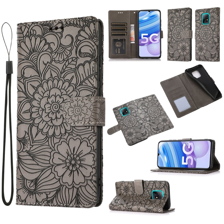 Skin Feel Embossed Sunflower Horizontal Flip Leather Case with Holder & Card Slots & Wallet & Lanyard, For Xiaomi Redmi 9, For Xiaomi Redmi 10X 5G, For Xiaomi Redmi K30 Pro, For Xiaomi Mi CC9 Pro, For Xiaomi Redmi K20, For Xiaomi Redmi 8               ...