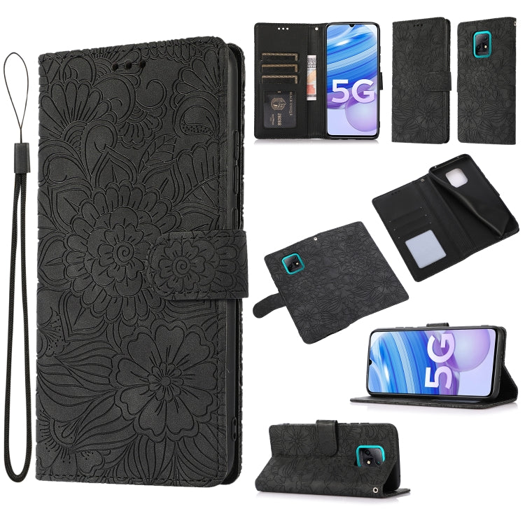 Skin Feel Embossed Sunflower Horizontal Flip Leather Case with Holder & Card Slots & Wallet & Lanyard, For Xiaomi Redmi 9, For Xiaomi Redmi 10X 5G, For Xiaomi Redmi K30 Pro, For Xiaomi Mi CC9 Pro, For Xiaomi Redmi K20, For Xiaomi Redmi 8               ...