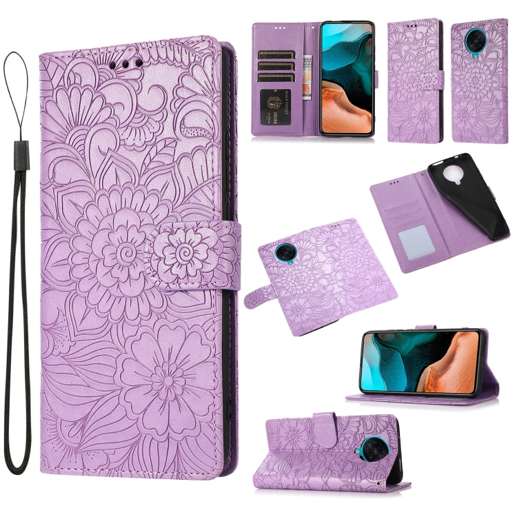 Skin Feel Embossed Sunflower Horizontal Flip Leather Case with Holder & Card Slots & Wallet & Lanyard, For Xiaomi Redmi 9, For Xiaomi Redmi 10X 5G, For Xiaomi Redmi K30 Pro, For Xiaomi Mi CC9 Pro, For Xiaomi Redmi K20, For Xiaomi Redmi 8               ...