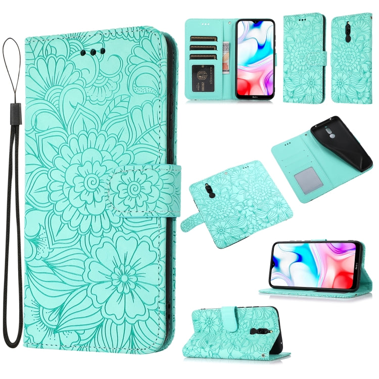 Skin Feel Embossed Sunflower Horizontal Flip Leather Case with Holder & Card Slots & Wallet & Lanyard, For Xiaomi Redmi 9, For Xiaomi Redmi 10X 5G, For Xiaomi Redmi K30 Pro, For Xiaomi Mi CC9 Pro, For Xiaomi Redmi K20, For Xiaomi Redmi 8               ...