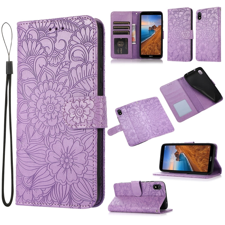 Skin Feel Embossed Sunflower Horizontal Flip Leather Case with Holder & Card Slots & Wallet & Lanyard, For Xiaomi Redmi 9, For Xiaomi Redmi 10X 5G, For Xiaomi Redmi K30 Pro, For Xiaomi Mi CC9 Pro, For Xiaomi Redmi K20, For Xiaomi Redmi 8               ...