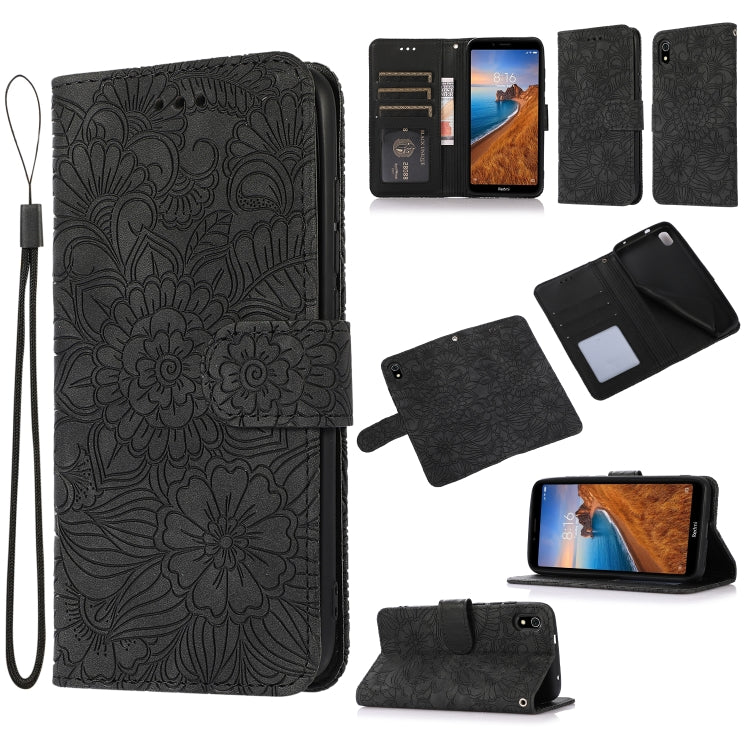 Skin Feel Embossed Sunflower Horizontal Flip Leather Case with Holder & Card Slots & Wallet & Lanyard, For Xiaomi Redmi 9, For Xiaomi Redmi 10X 5G, For Xiaomi Redmi K30 Pro, For Xiaomi Mi CC9 Pro, For Xiaomi Redmi K20, For Xiaomi Redmi 8               ...