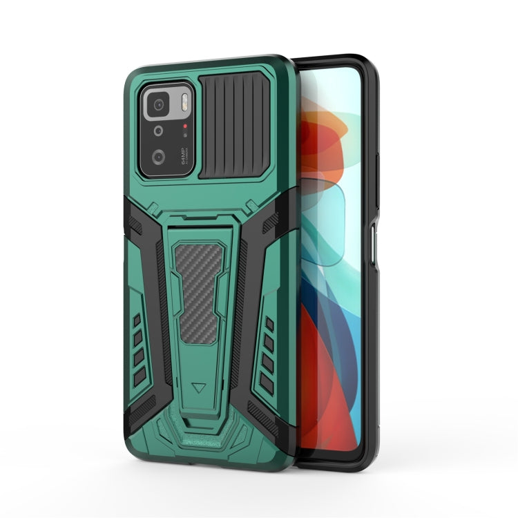 War Chariot Series Armor All-inclusive Shockproof PC + TPU Protective Case with Invisible Holder, For Xiaomi Redmi Note 10 Pro 5G, For Samsung Galaxy A22 4G