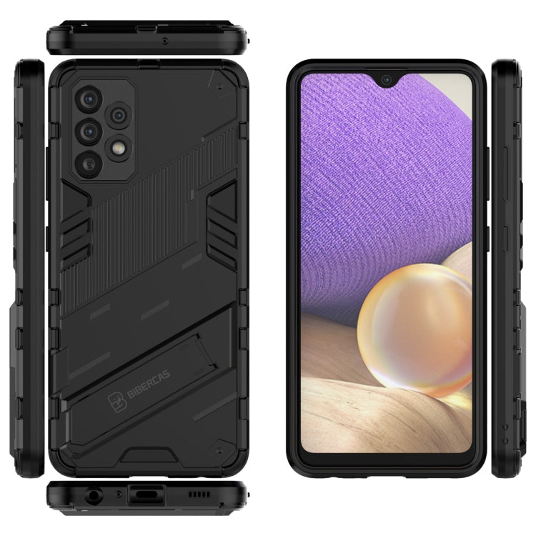 Punk Armor 2 in 1 PC + TPU Shockproof Case with Invisible Holder, For Samsung Galaxy A32 4G