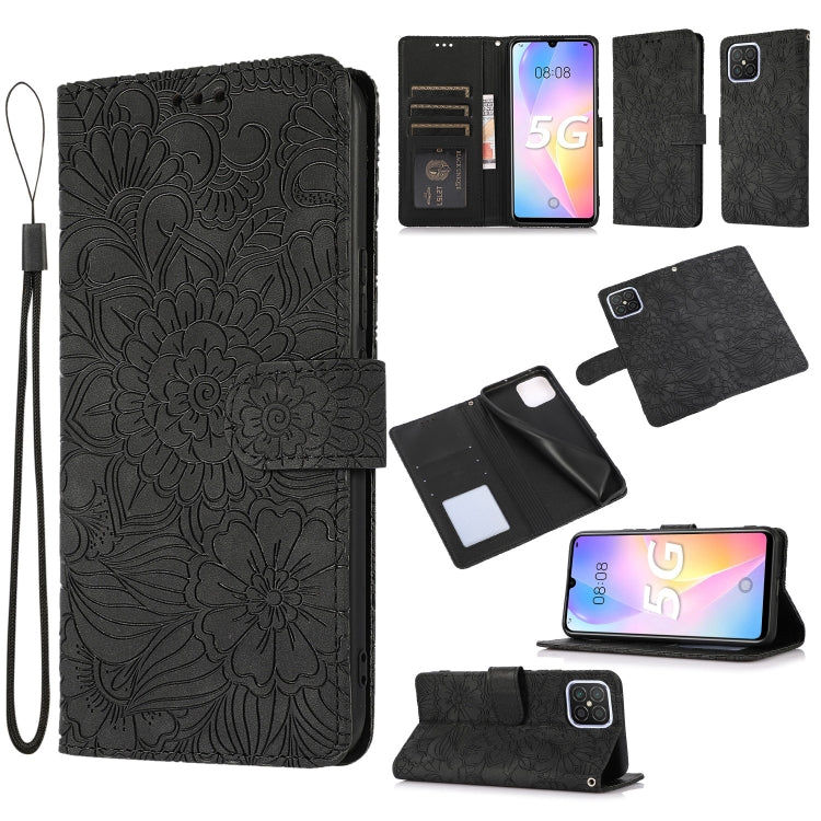 Skin Feel Embossed Sunflower Horizontal Flip Leather Case with Holder & Card Slots & Wallet & Lanyard, For Huawei nova 8 SE, For Huawei nova 7 SE, For Huawei nova 7 Pro 5G, For Huawei Y6p, For Huawei Y5p, For Huawei P smart 2020, For Huawei P40 Pro    ...