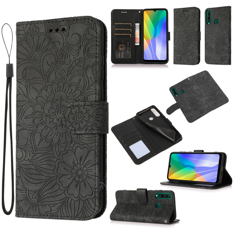 Skin Feel Embossed Sunflower Horizontal Flip Leather Case with Holder & Card Slots & Wallet & Lanyard, For Huawei nova 8 SE, For Huawei nova 7 SE, For Huawei nova 7 Pro 5G, For Huawei Y6p, For Huawei Y5p, For Huawei P smart 2020, For Huawei P40 Pro    ...