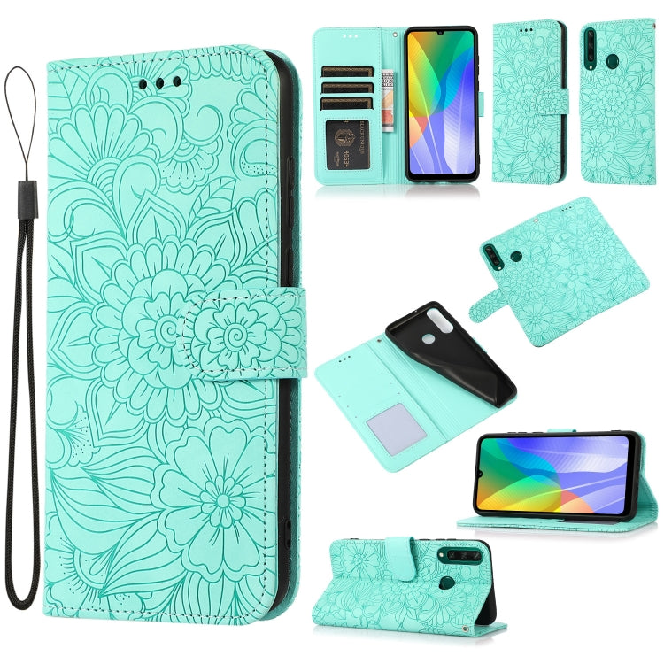 Skin Feel Embossed Sunflower Horizontal Flip Leather Case with Holder & Card Slots & Wallet & Lanyard, For Huawei nova 8 SE, For Huawei nova 7 SE, For Huawei nova 7 Pro 5G, For Huawei Y6p, For Huawei Y5p, For Huawei P smart 2020, For Huawei P40 Pro    ...