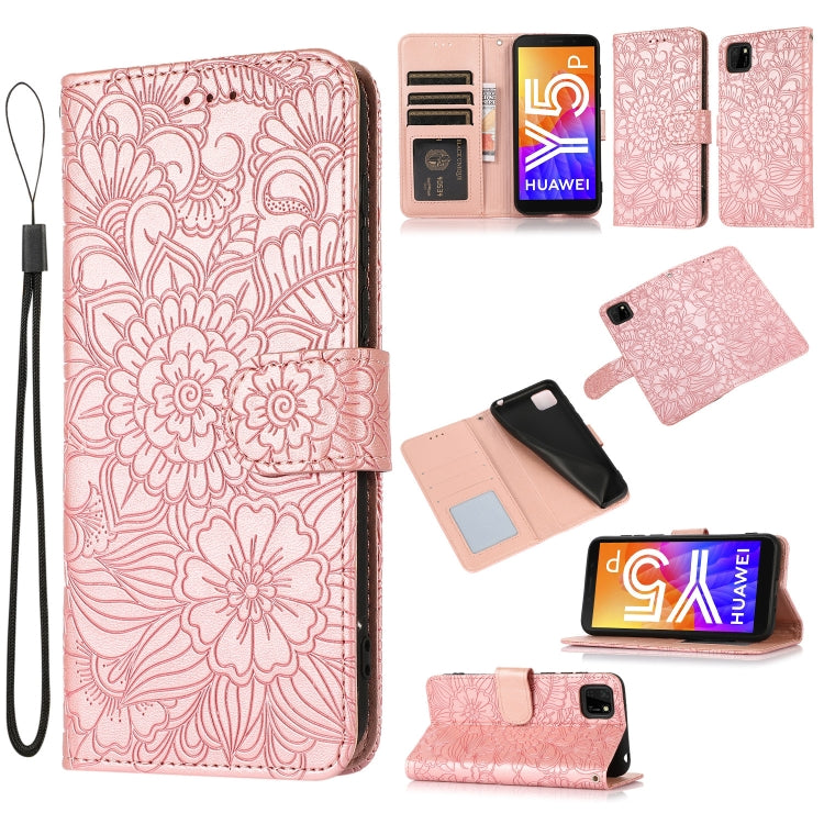 Skin Feel Embossed Sunflower Horizontal Flip Leather Case with Holder & Card Slots & Wallet & Lanyard, For Huawei nova 8 SE, For Huawei nova 7 SE, For Huawei nova 7 Pro 5G, For Huawei Y6p, For Huawei Y5p, For Huawei P smart 2020, For Huawei P40 Pro    ...