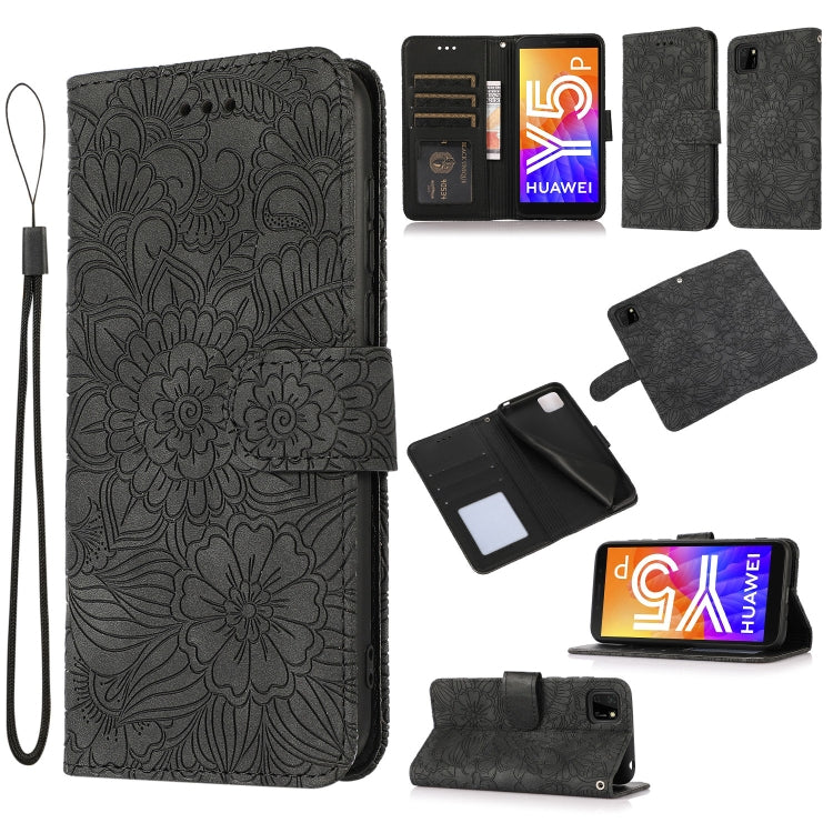 Skin Feel Embossed Sunflower Horizontal Flip Leather Case with Holder & Card Slots & Wallet & Lanyard, For Huawei nova 8 SE, For Huawei nova 7 SE, For Huawei nova 7 Pro 5G, For Huawei Y6p, For Huawei Y5p, For Huawei P smart 2020, For Huawei P40 Pro    ...
