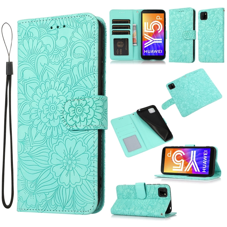 Skin Feel Embossed Sunflower Horizontal Flip Leather Case with Holder & Card Slots & Wallet & Lanyard, For Huawei nova 8 SE, For Huawei nova 7 SE, For Huawei nova 7 Pro 5G, For Huawei Y6p, For Huawei Y5p, For Huawei P smart 2020, For Huawei P40 Pro    ...