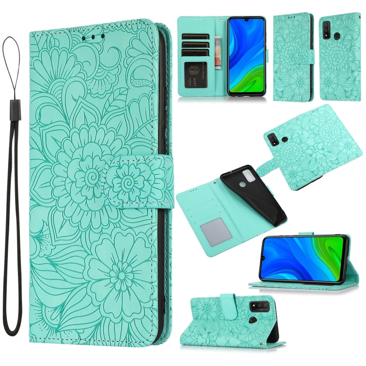 Skin Feel Embossed Sunflower Horizontal Flip Leather Case with Holder & Card Slots & Wallet & Lanyard, For Huawei nova 8 SE, For Huawei nova 7 SE, For Huawei nova 7 Pro 5G, For Huawei Y6p, For Huawei Y5p, For Huawei P smart 2020, For Huawei P40 Pro    ...