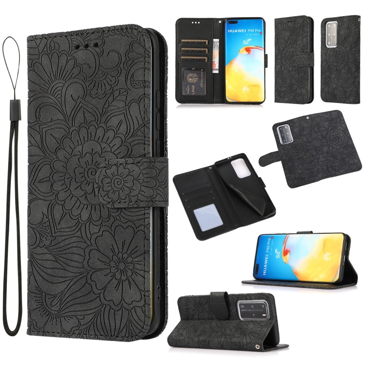Skin Feel Embossed Sunflower Horizontal Flip Leather Case with Holder & Card Slots & Wallet & Lanyard, For Huawei nova 8 SE, For Huawei nova 7 SE, For Huawei nova 7 Pro 5G, For Huawei Y6p, For Huawei Y5p, For Huawei P smart 2020, For Huawei P40 Pro    ...