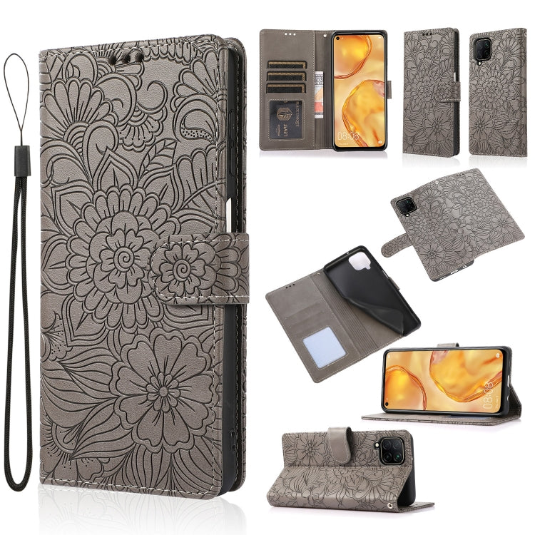 Skin Feel Embossed Sunflower Horizontal Flip Leather Case with Holder & Card Slots & Wallet & Lanyard, For Huawei nova 8 SE, For Huawei nova 7 SE, For Huawei nova 7 Pro 5G, For Huawei Y6p, For Huawei Y5p, For Huawei P smart 2020, For Huawei P40 Pro    ...