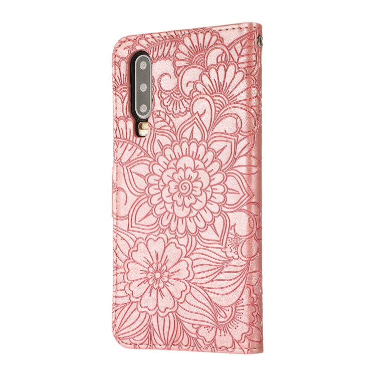 Skin Feel Embossed Sunflower Horizontal Flip Leather Case with Holder & Card Slots & Wallet & Lanyard, For Huawei P30, For Huawei P20 lite