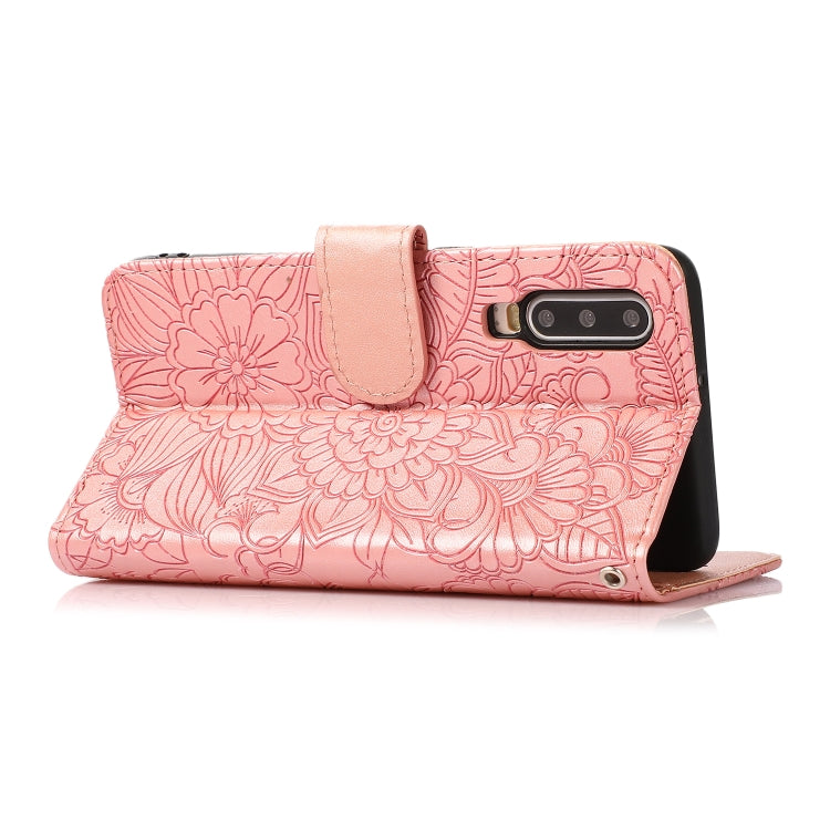 Skin Feel Embossed Sunflower Horizontal Flip Leather Case with Holder & Card Slots & Wallet & Lanyard, For Huawei P30, For Huawei P20 lite