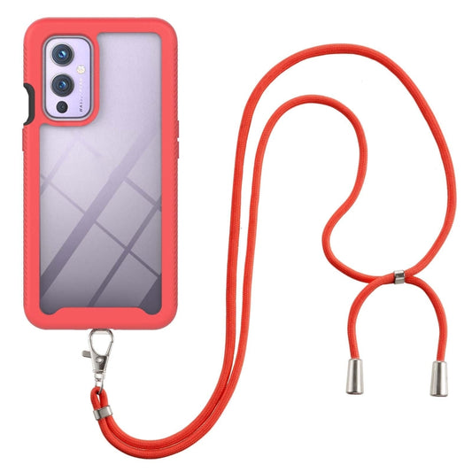 Starry Sky Solid Color Series Shockproof PC + TPU Protective Case with Neck Strap, For OnePlus 9, For OnePlus Nord N200 5G, For TCL 20S