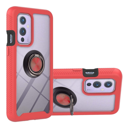 Starry Sky Solid Color Series Shockproof PC + TPU Protective Case with Ring Holder & Magnetic Function, For OnePlus 9, For OnePlus Nord N200 5G