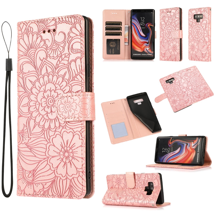 Skin Feel Embossed Sunflower Horizontal Flip Leather Case with Holder & Card Slots & Wallet & Lanyard, For Samsung Galaxy Note9, For Samsung Galaxy Note20 Ultra, For Samsung Galaxy S20 Ultra, For Samsung Galaxy S21 Ultra 5G, For Samsung Galaxy A30s    ...