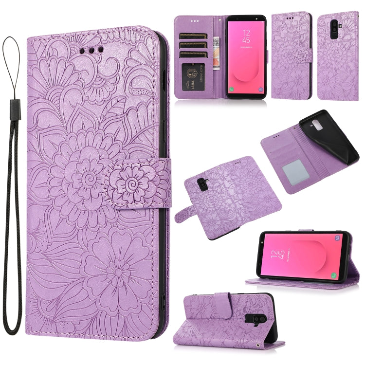 Skin Feel Embossed Sunflower Horizontal Flip Leather Case with Holder & Card Slots & Wallet & Lanyard, For Samsung Galaxy S10+, For Samsung Galaxy S10e, For Samsung Galaxy A20s, For Samsung Galaxy A40, For Samsung Galaxy Note8, For Samsung Galaxy J6   ...
