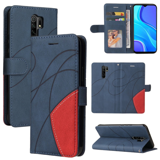 Dual-color Splicing Horizontal Flip PU Leather Case with Holder & Card Slots & Wallet, For Xiaomi Redmi 9, For Xiaomi Redmi 9A, For Xiaomi Redmi 9C, For Xiaomi Redmi K40 / K40 Pro / Poco F3, For Xiaomi Redmi Note 8 Pro, For Xiaomi Mi 10T Lite 5G