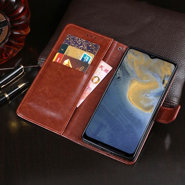 idewei Crazy Horse Texture Horizontal Flip Leather Case with Holder & Card Slots & Wallet, For ZTE Blade A71