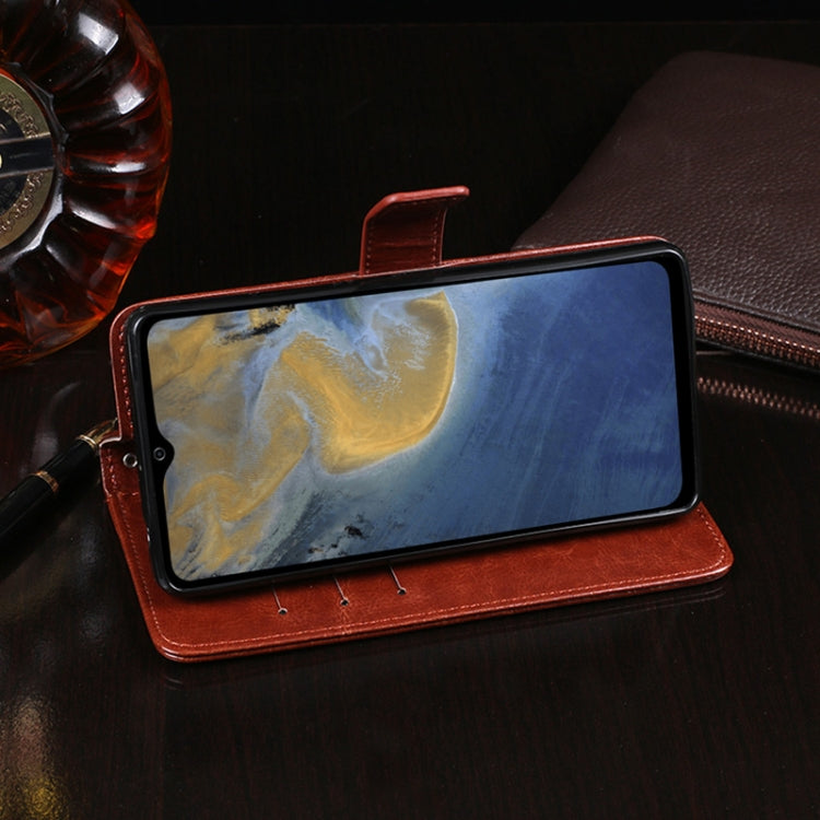 idewei Crazy Horse Texture Horizontal Flip Leather Case with Holder & Card Slots & Wallet, For ZTE Blade A71