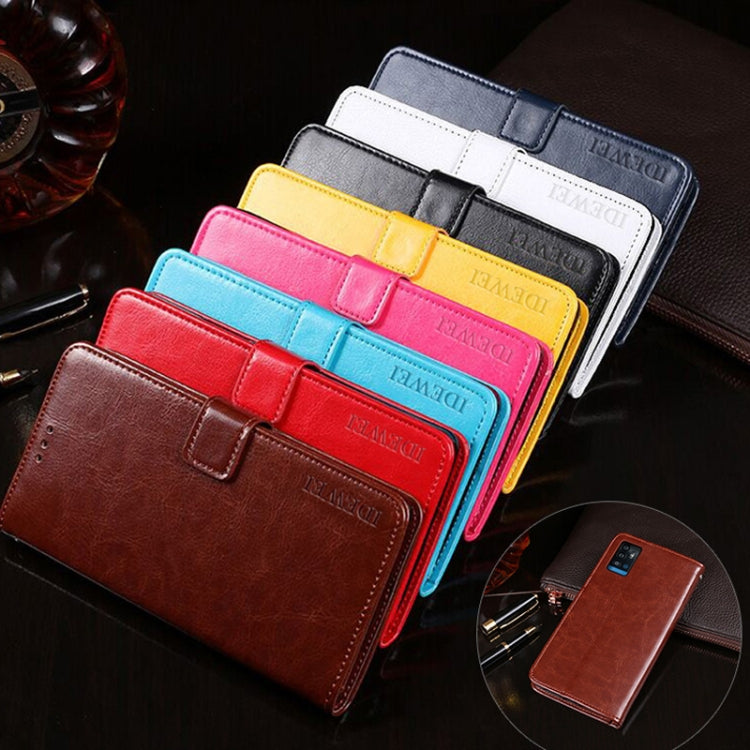 idewei Crazy Horse Texture Horizontal Flip Leather Case with Holder & Card Slots & Wallet, For ZTE Blade A71