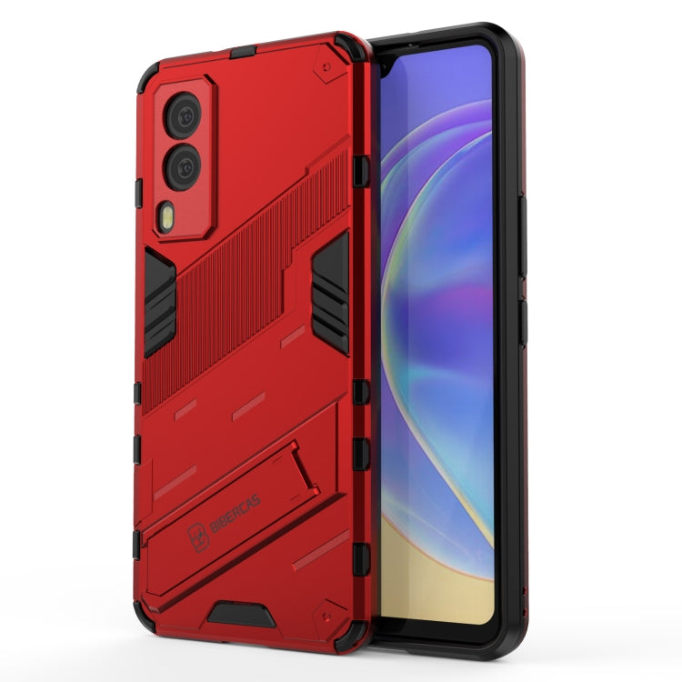 Punk Armor 2 in 1 PC + TPU Shockproof Case with Invisible Holder, For Samsung Galaxy A72 5G / 4G, For vivo V21e 5G