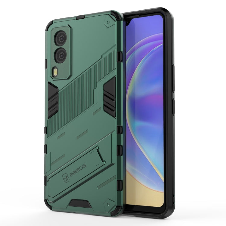 Punk Armor 2 in 1 PC + TPU Shockproof Case with Invisible Holder, For Samsung Galaxy A72 5G / 4G, For vivo V21e 5G