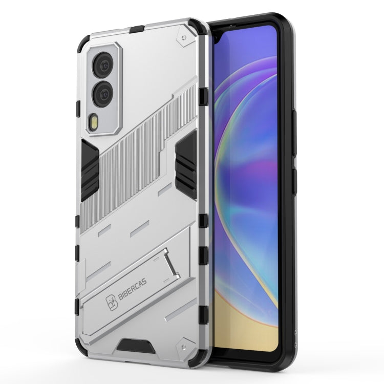 Punk Armor 2 in 1 PC + TPU Shockproof Case with Invisible Holder, For Samsung Galaxy A72 5G / 4G, For vivo V21e 5G