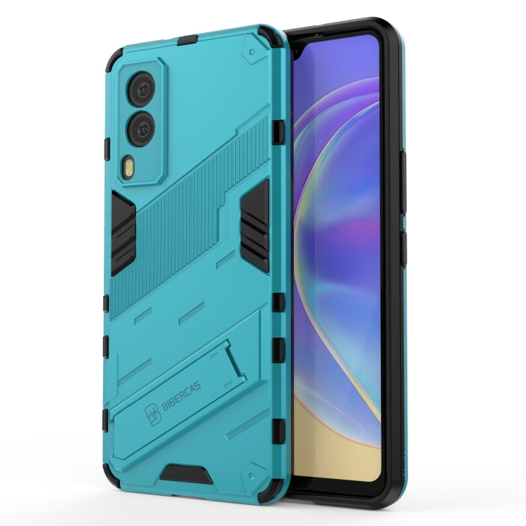 Punk Armor 2 in 1 PC + TPU Shockproof Case with Invisible Holder, For Samsung Galaxy A72 5G / 4G, For vivo V21e 5G