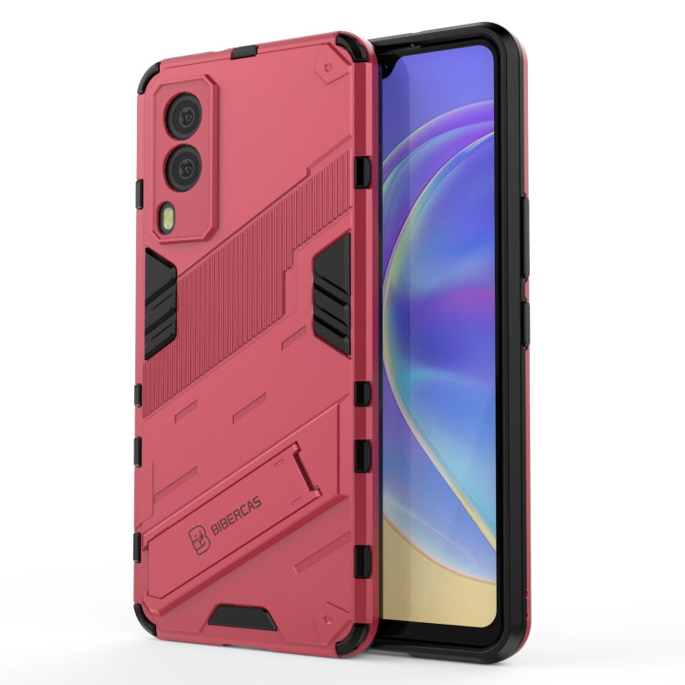 Punk Armor 2 in 1 PC + TPU Shockproof Case with Invisible Holder, For Samsung Galaxy A72 5G / 4G, For vivo V21e 5G