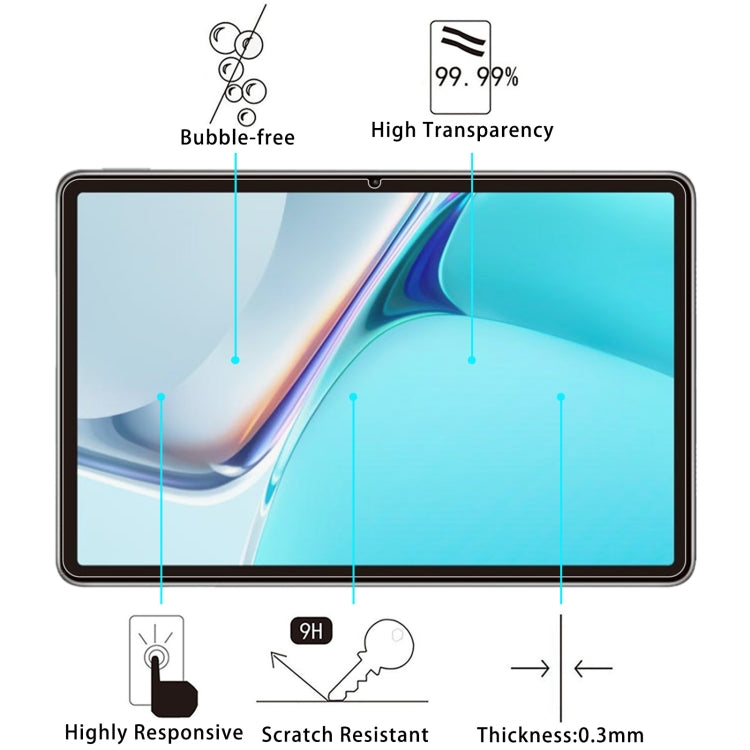 25 PCS 9H 2.5D Explosion-proof Tempered Glass Film, For Huawei MatePad 11 2021 / Honor Tablet V7 Pro / OPPO Pad (25 PCS)