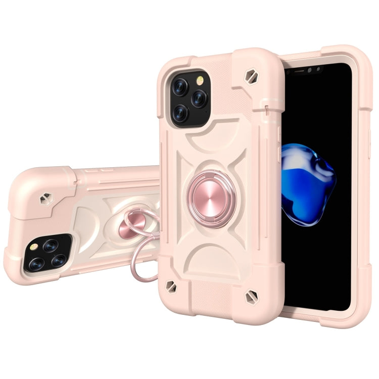 Shockproof Silicone + PC Protective Case with Dual-Ring Holder, For iPhone XS Max, For iPhone 11, For iPhone 11 Pro Max, For iPhone 12 mini