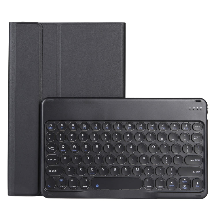 YAM12 Lambskin Texture Detachable Round Keycap Bluetooth Keyboard Leather Case with Holder, For Lenovo Pad Plus 11 inch TB-J607F / Tab P11 11 inch TB-J606F, For Lenovo Pad Plus 11 inch TB-J607F / Tab P11 11 inch TB-J606F / Pad 11 inch