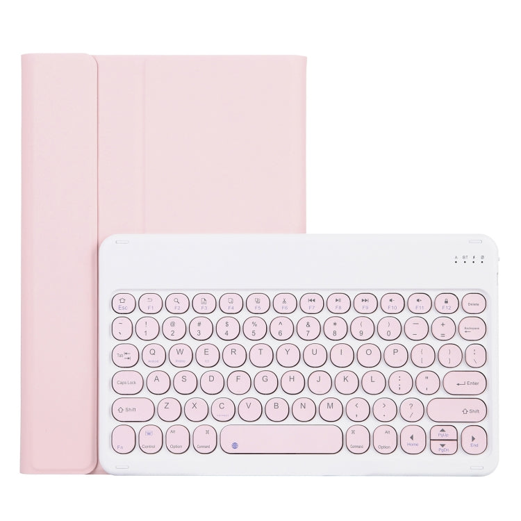 YAM12 Lambskin Texture Detachable Round Keycap Bluetooth Keyboard Leather Case with Holder, For Lenovo Pad Plus 11 inch TB-J607F / Tab P11 11 inch TB-J606F, For Lenovo Pad Plus 11 inch TB-J607F / Tab P11 11 inch TB-J606F / Pad 11 inch