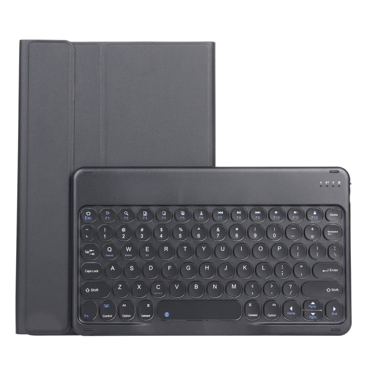 YAM13 Lambskin Texture Detachable Round Keycap Bluetooth Keyboard Leather Case with Holder, For Lenovo Pad Pro 11.5 inch 2021 TB-J716F