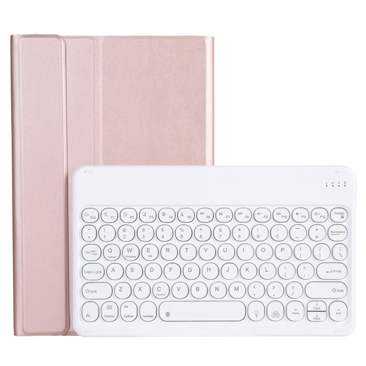 YAM13 Backlight Style Lambskin Texture Detachable Round Keycap Bluetooth Keyboard Leather Case with Holder, For Lenovo Pad Pro 11.5 inch 2021 TB-J716F, For Lenovo Pad Pro 11.5 inch 2021 TB-J716F / Tab P11 Pro 11.5 inch TB-J706F