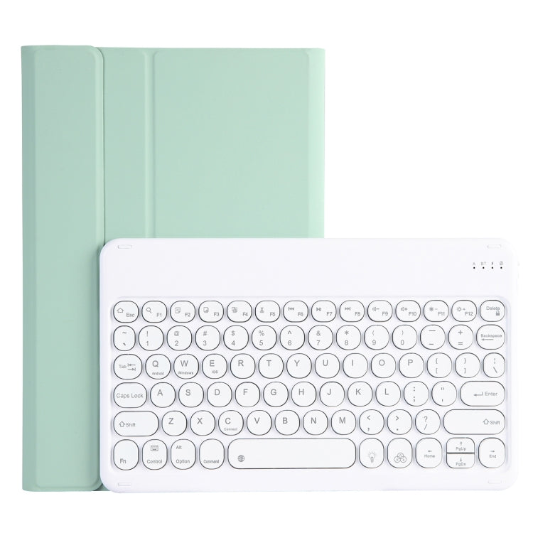 YAM13 Backlight Style Lambskin Texture Detachable Round Keycap Bluetooth Keyboard Leather Case with Holder, For Lenovo Pad Pro 11.5 inch 2021 TB-J716F, For Lenovo Pad Pro 11.5 inch 2021 TB-J716F / Tab P11 Pro 11.5 inch TB-J706F