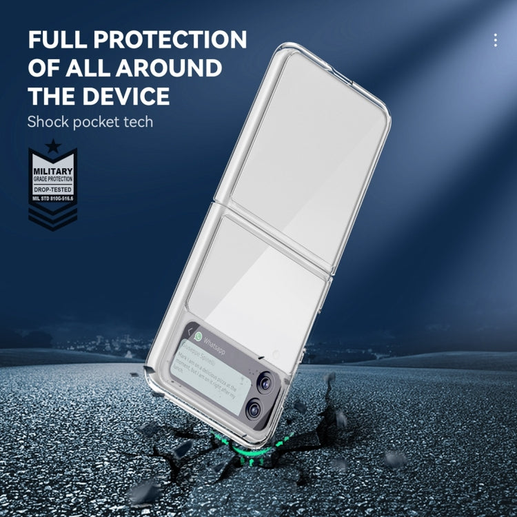 Simple All-inclusive Clear Crystal PC +TPU Shockproof Case, For Samsung Galaxy Z Flip3 5G