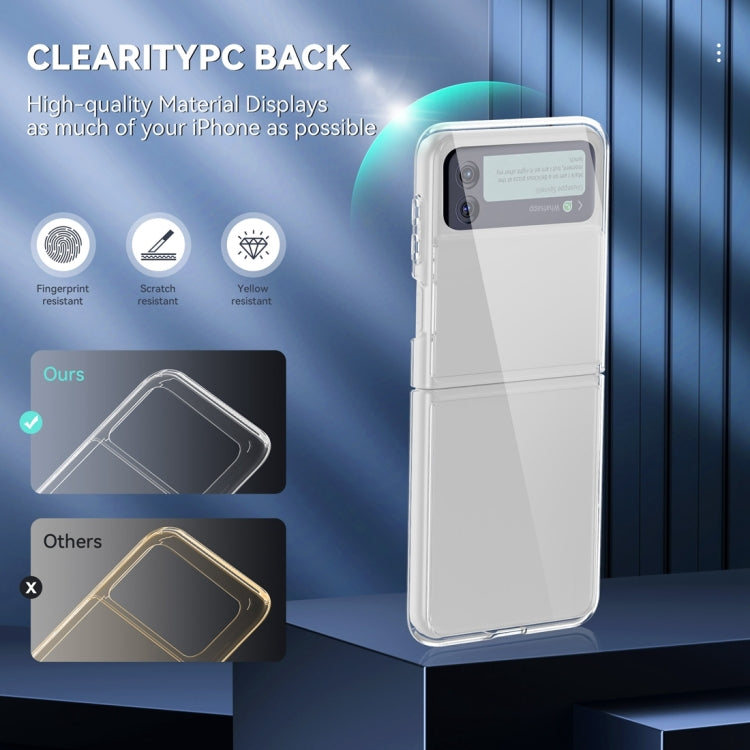 Simple All-inclusive Clear Crystal PC +TPU Shockproof Case, For Samsung Galaxy Z Flip3 5G