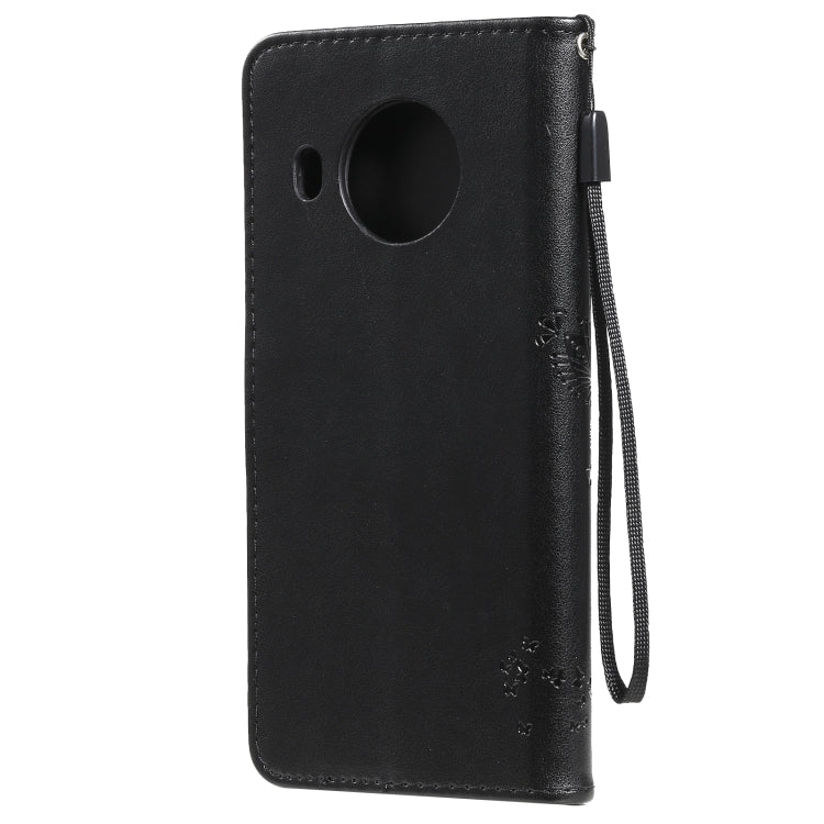 Tree & Cat Pattern Pressed Printing Horizontal Flip PU Leather Case with Holder & Card Slots & Wallet & Lanyard, For Nokia X10, For Nokia 5.3