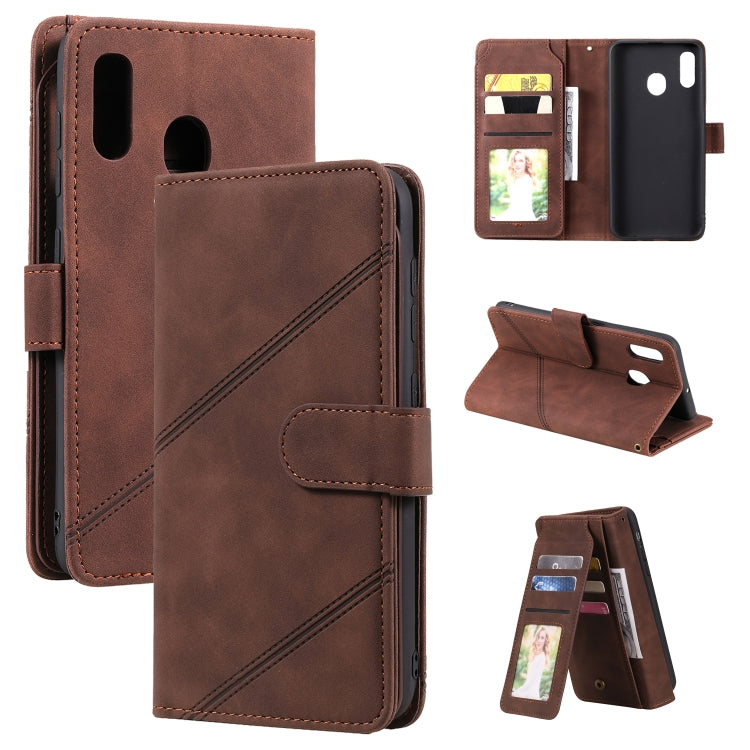 Skin Feel Business Horizontal Flip PU Leather Case with Holder & Multi-Card Slots & Wallet & Lanyard & Photo Frame, For Samsung Galaxy A10 / M10, For Samsung Galaxy A20 / A30, For Samsung Galaxy A32 4G, For Samsung Galaxy A50                           ...