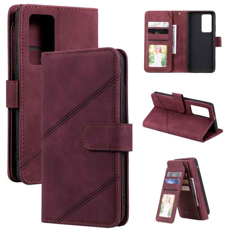 Skin Feel Business Horizontal Flip PU Leather Case with Holder & Multi-Card Slots & Wallet & Lanyard & Photo Frame, For Huawei P40 Pro, For Huawei P40 Lite, For Huawei P30 Pro