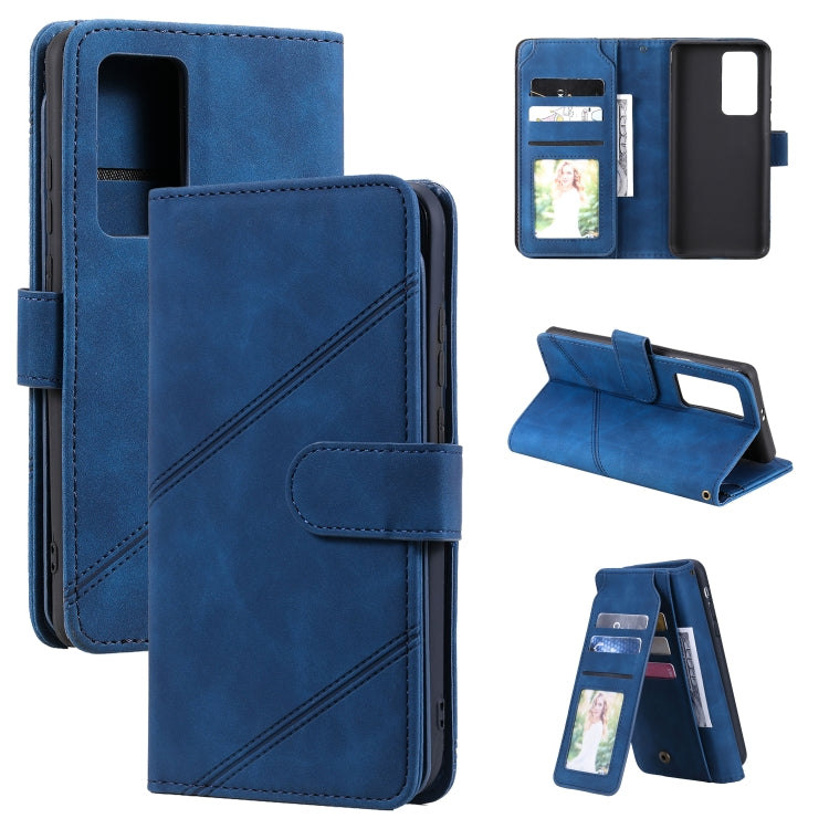 Skin Feel Business Horizontal Flip PU Leather Case with Holder & Multi-Card Slots & Wallet & Lanyard & Photo Frame, For Huawei P40 Pro, For Huawei P40 Lite, For Huawei P30 Pro