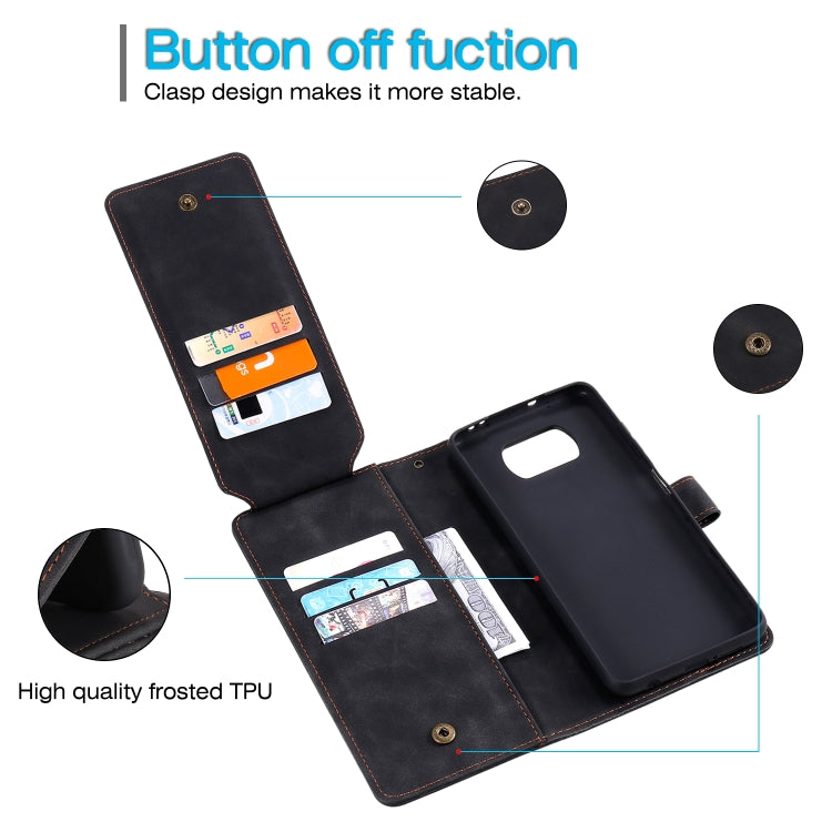Skin Feel Business Horizontal Flip PU Leather Case with Holder & Multi-Card Slots & Wallet & Lanyard & Photo Frame, For Xiaomi Poco X3 NFC, For Xiaomi Redmi 8, For Xiaomi Redmi 8A, For Xiaomi Mi 10T 5G, For Xiaomi Redmi Note 10                         ...