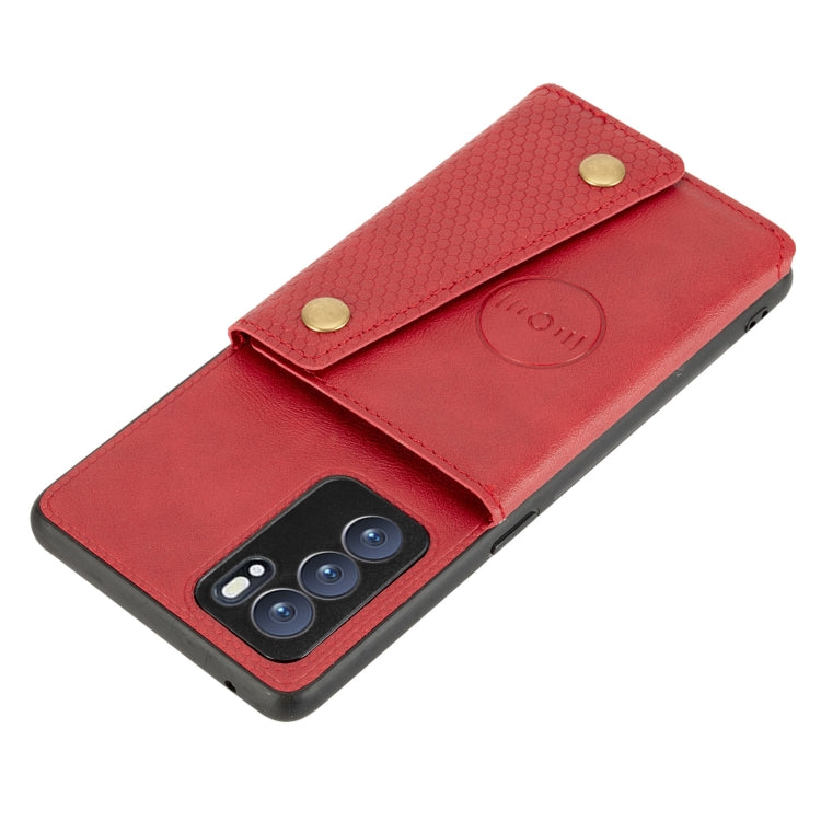 Double Buckle PU + TPU Shockproof Magnetic Protective Case with Card Slot & Holder, For OPPO Reno6 Pro 5G, For OPPO Reno6 Pro+ 5G, For Samsung Galaxy A22 5G, For Samsung Galaxy A22 4G