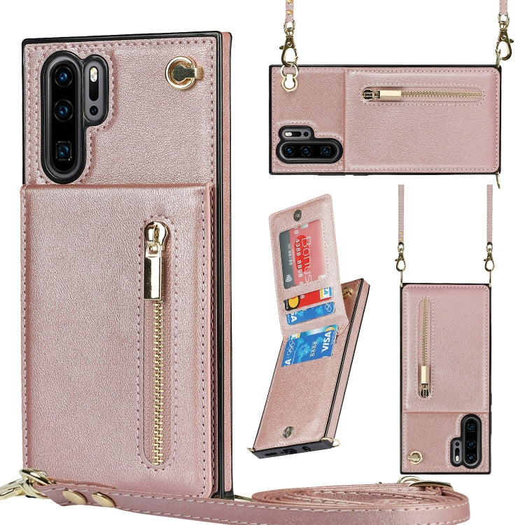 Cross-body Zipper Square TPU+PU Back Cover Case with Holder & Card Slots & Wallet & Strap, For Huawei Mate 30, For Huawei Mate 30 Pro, For Huawei P30, For Huawei P30 Lite, For Huawei P30 Pro, For Huawei P40, For Huawei P40 Pro